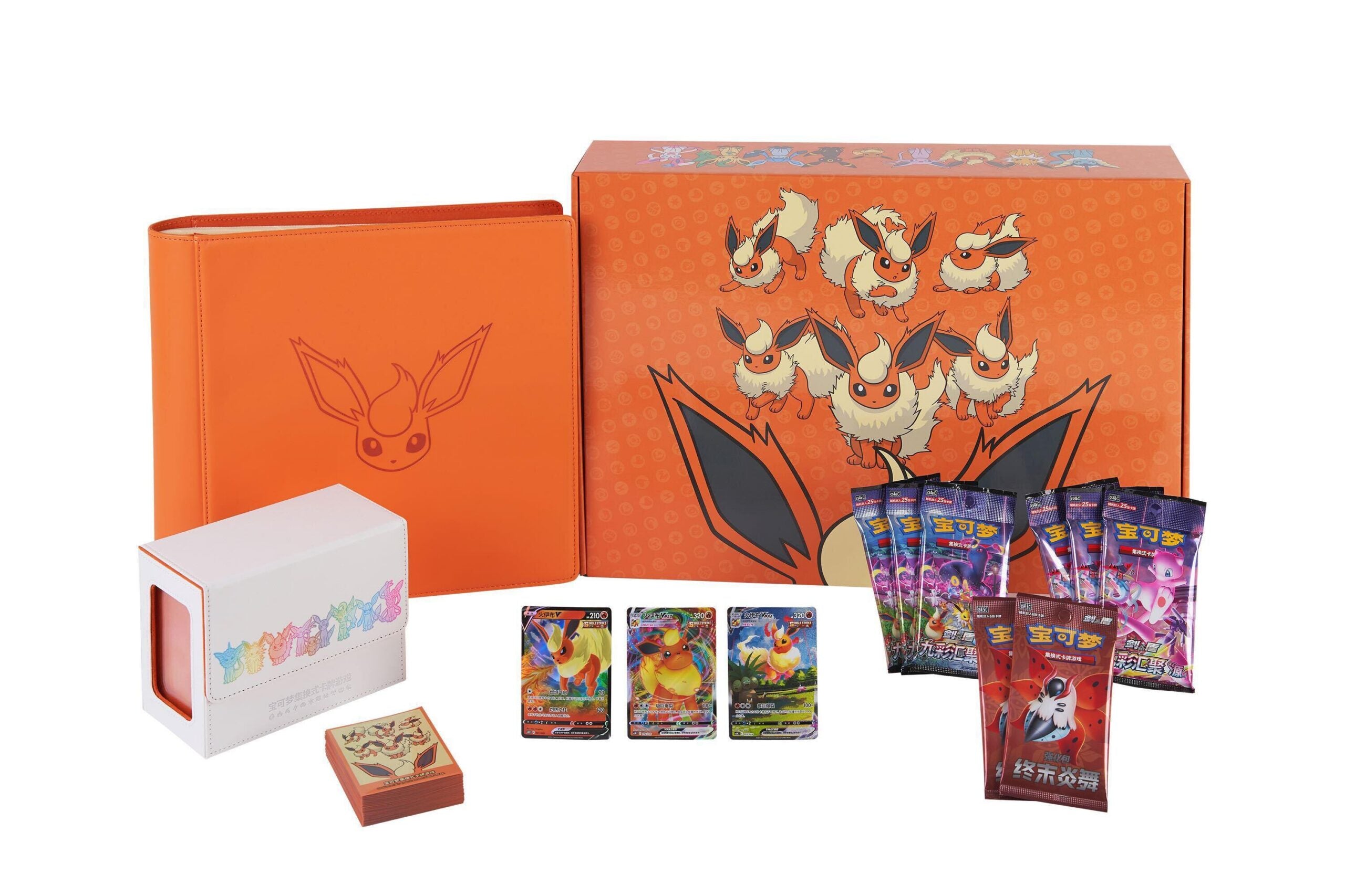 Pokémon TCG Eevee Advanced Gift Box‑Flareon（伊布进阶礼盒 火伊布）— Simplified Chinese
